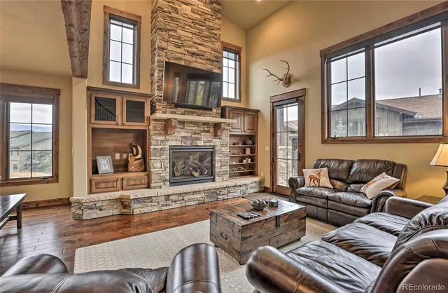 a living room with furniture or fireplace and a window