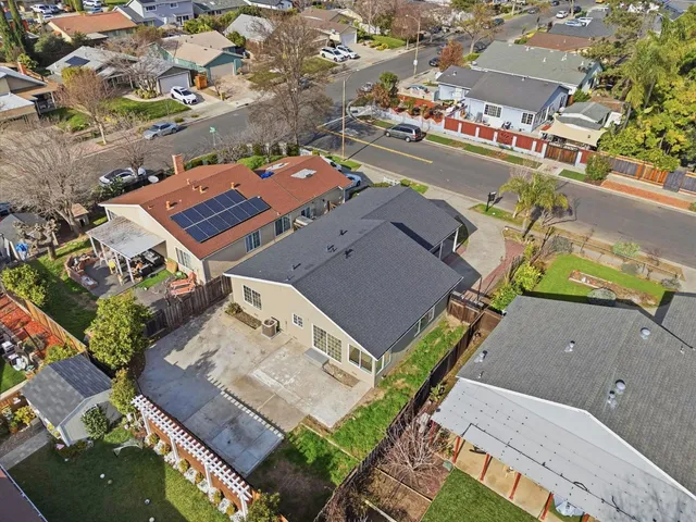 an aerial view of multiple house