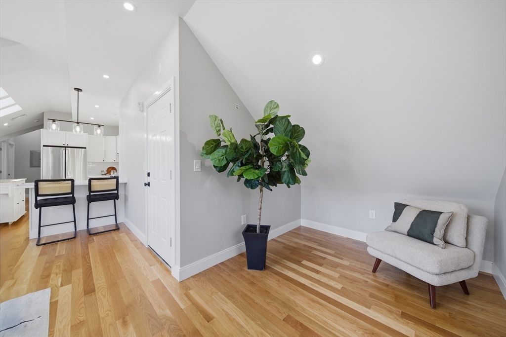 174 Walnut Street, Unit 3 Somerville, MA 02145 - Photo 5 of 38 a living room with furniture and a potted plant