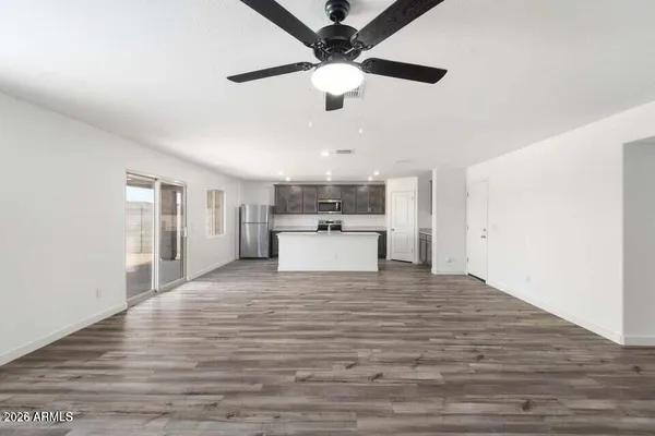 an empty room with a window