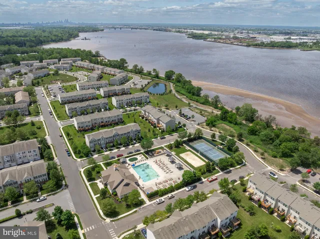 an aerial view of multiple house