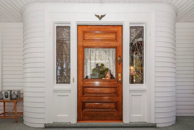 a view of a entryway door of the house