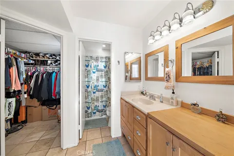 a bathroom with a sink double vanity