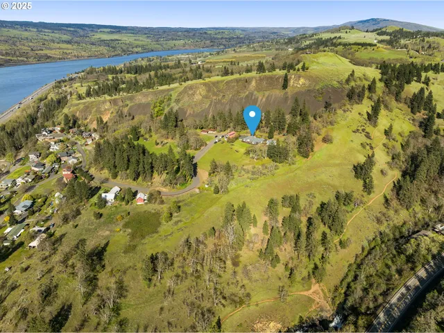 a view of a lake with a mountain