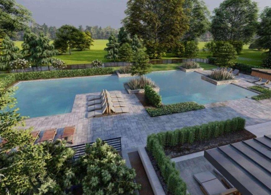 154 Hideout Trail Street Morganton, GA 30560 - Photo 2 of 3 a view of a garden with lawn chairs and a fire pit