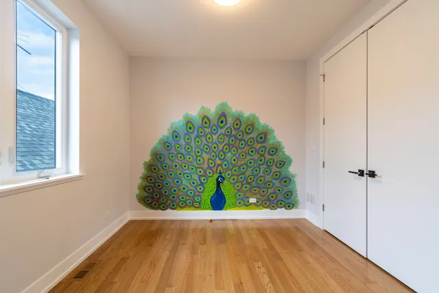 a view of a garden from a room