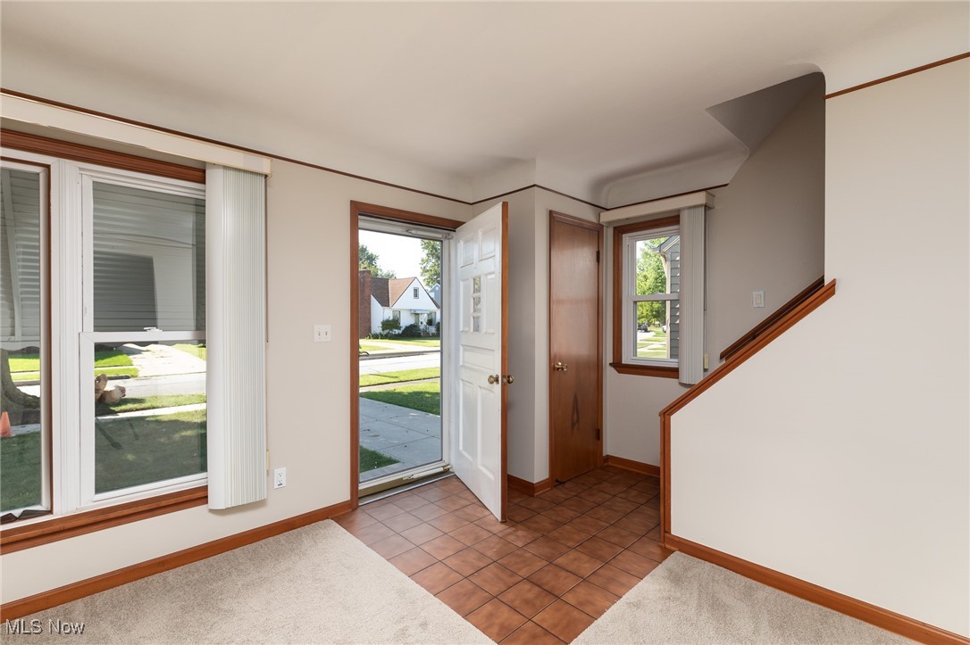 View of tiled foyer