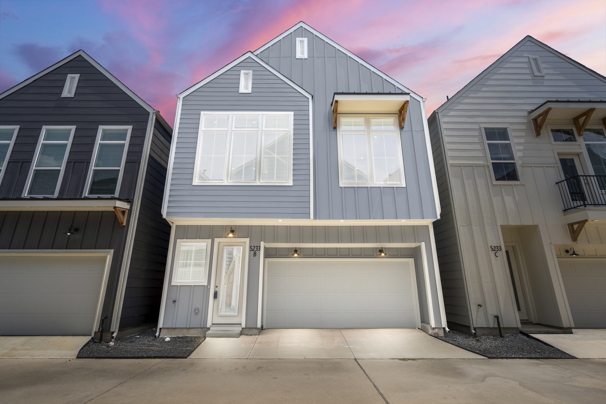 a front view of a house