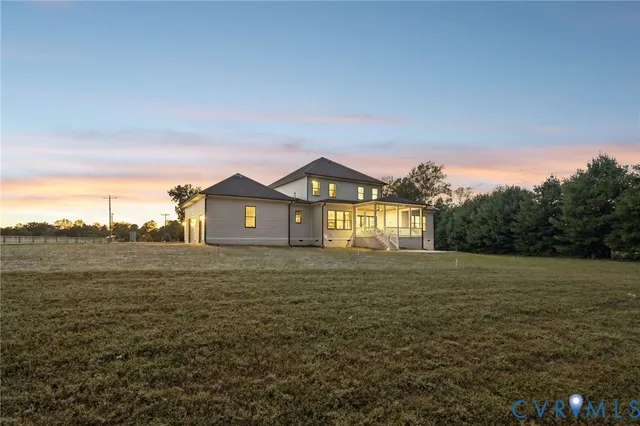 a view of a big yard next to a yard