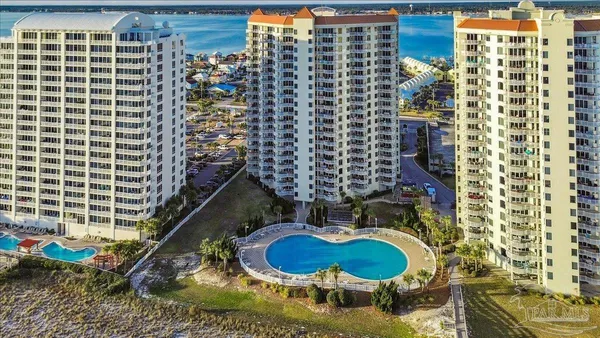 a view of a tall building