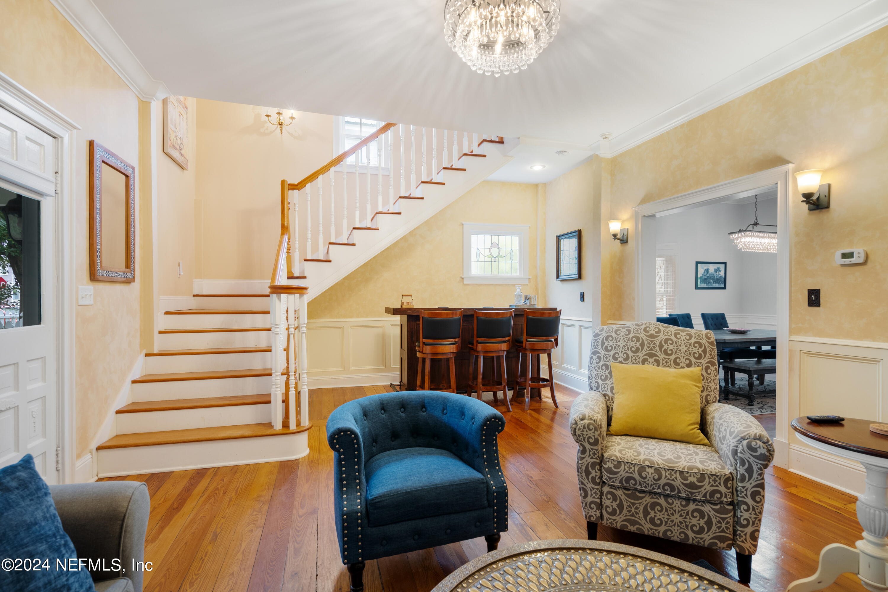 15 Rohde Avenue St. Augustine, FL 32084 - Photo 15 of 36 a living room with furniture and a stairs