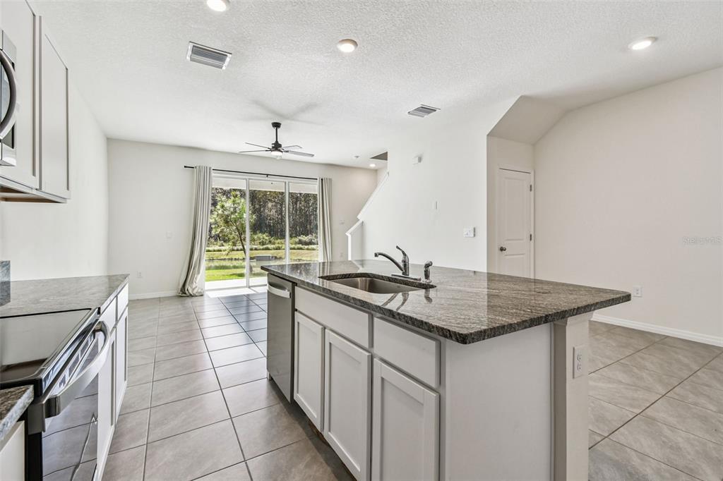 32173 Turtle Grace Loop Wesley Chapel, FL 33545 - Photo 11 of 41 a kitchen with stainless steel appliances granite countertop a sink stove and cabinets