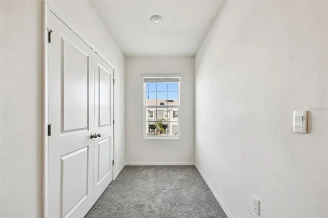 an empty room with a window