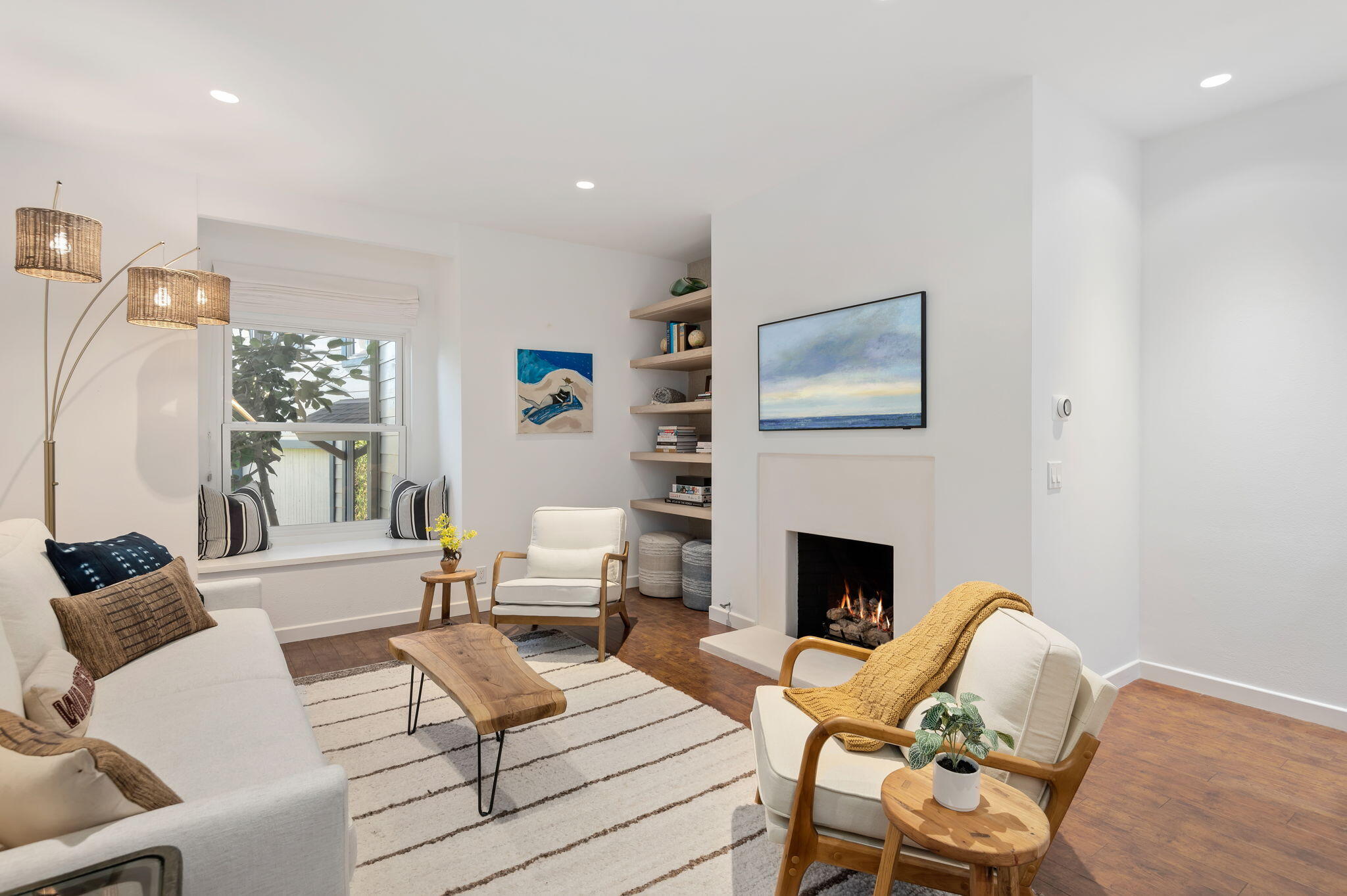 Undisclosed Address Santa Barbara, CA 93101 - Photo 4 of 20 a living room with furniture fireplace and window