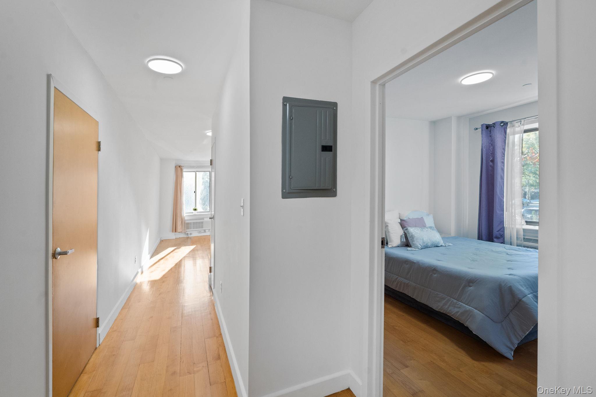 2360 Amsterdam Avenue, Unit 2C Manhattan, NY 10033 - Photo 8 of 29 Hall featuring light wood-style flooring and electric panel