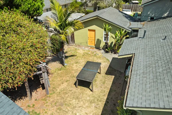 a view of an outdoor space with seating