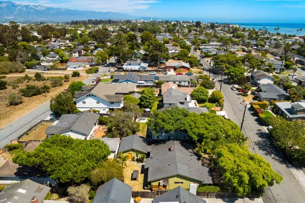 an aerial view of multiple house