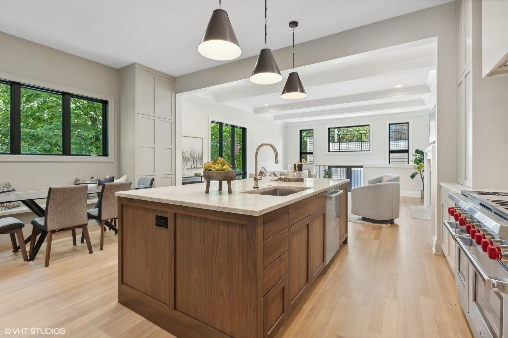 1850 West Cuyler Avenue Chicago, IL 60613 - Photo 15 of 58 a kitchen with stainless steel appliances granite countertop a sink and a wooden floors