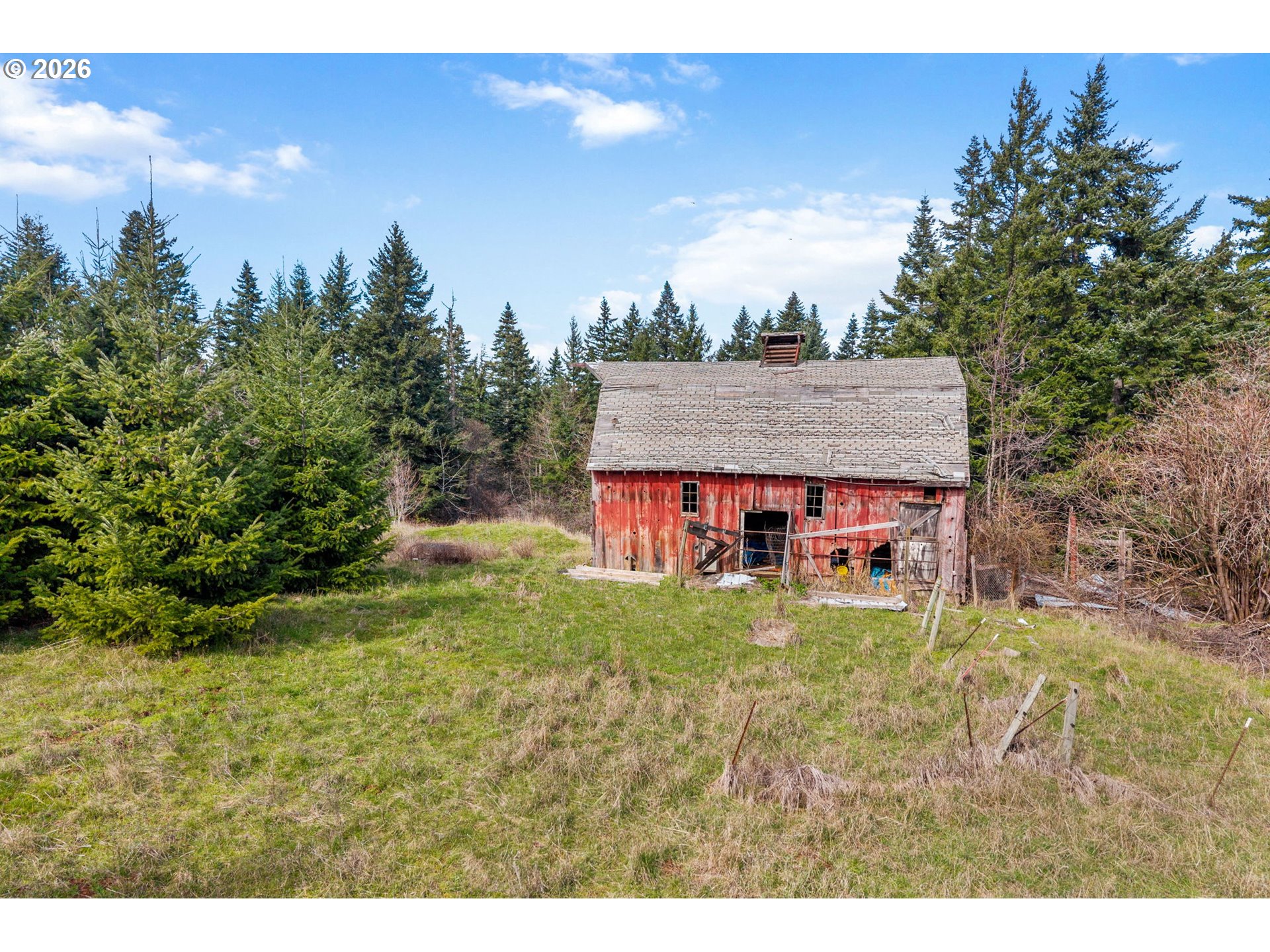 5195 York Hill Road Hood River, OR 97031 - Photo 21 of 31 a view of a big yard with potted plants and large tree
