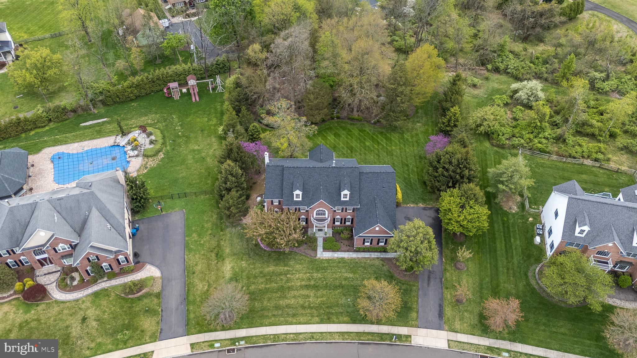 2517 Lockleigh Road Jamison, PA 18929 - Photo 5 of 72 an aerial view of a house with a yard basket ball court and outdoor seating