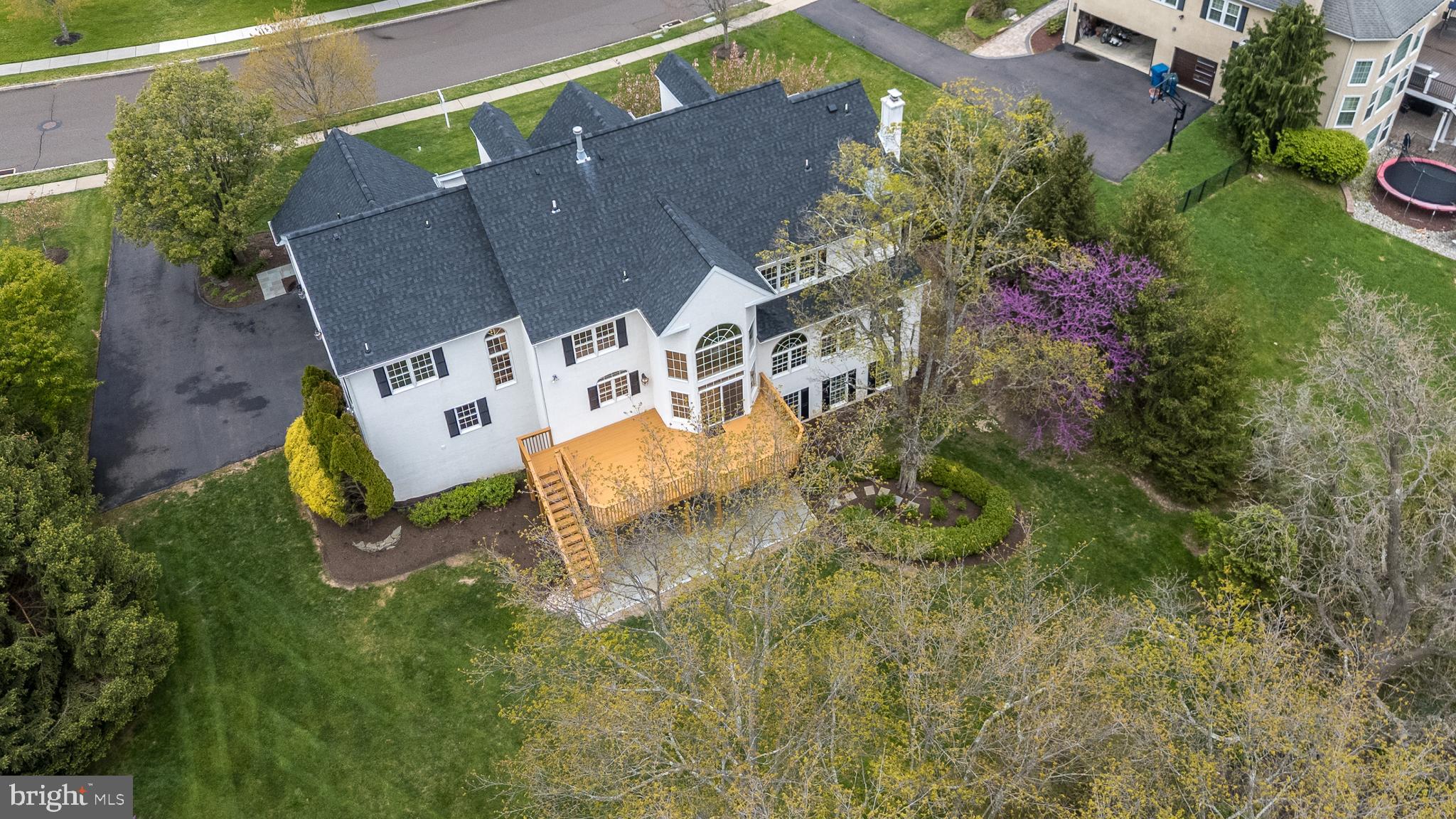 2517 Lockleigh Road Jamison, PA 18929 - Photo 64 of 72 an aerial view of a house with a yard and garden