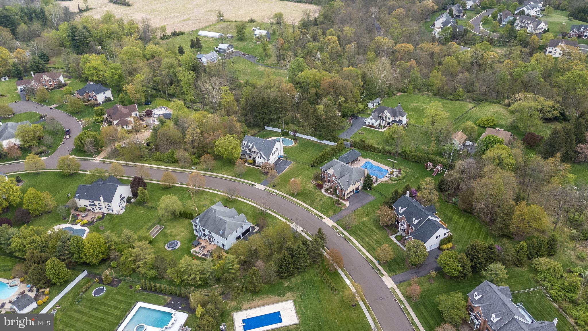 2517 Lockleigh Road Jamison, PA 18929 - Photo 66 of 72 an aerial view of a house with a yard basket ball court