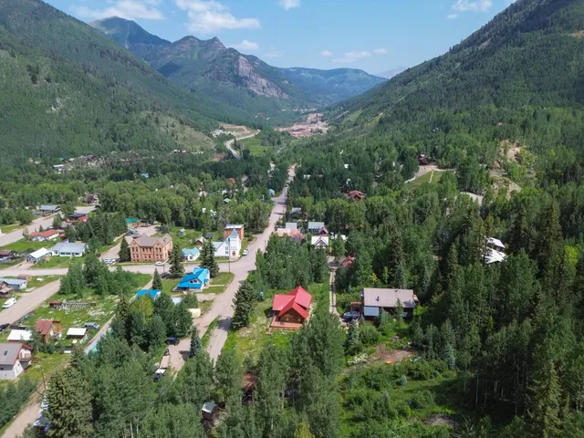 a view of city and mountain