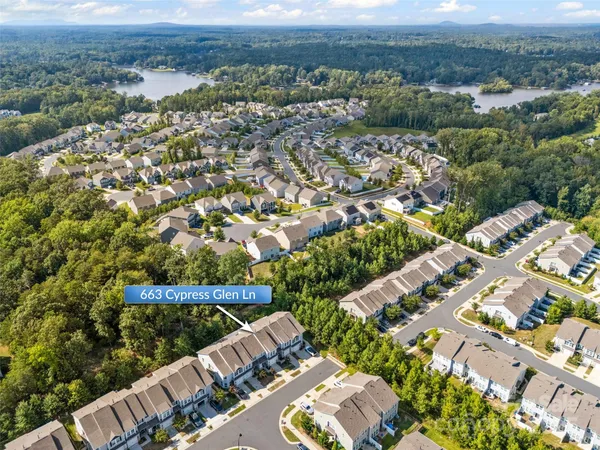 an aerial view of multiple house