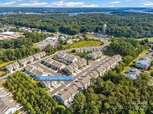 view of a city with an ocean mountain view