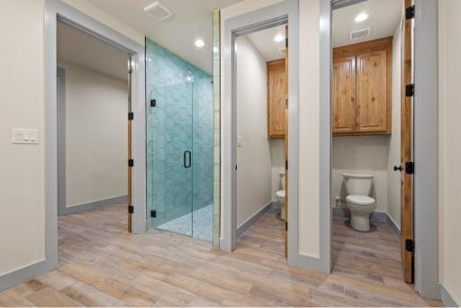 4251 Refuge Road Sherman, TX 75092 - Photo 26 of 40 a bathroom view of a bathroom shower and a toilet