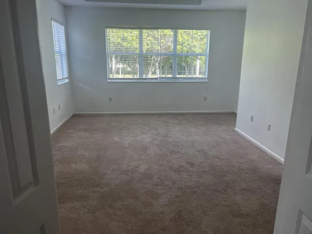 an empty room with a window