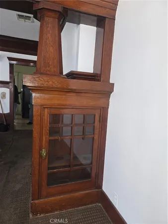 a view of a fireplace