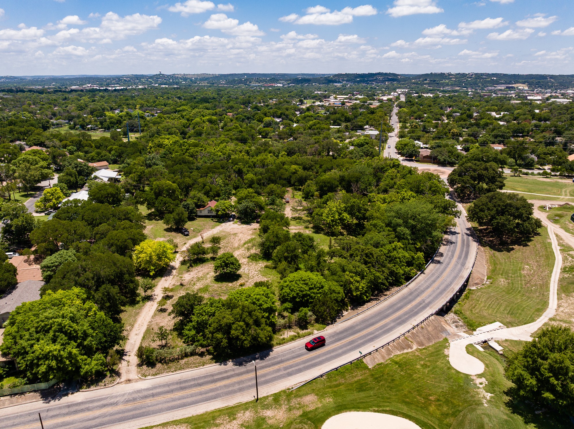 an aerial view of a houses