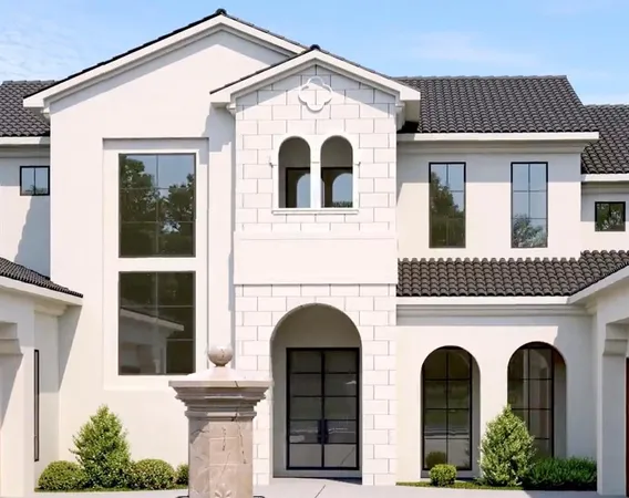 a front view of a house