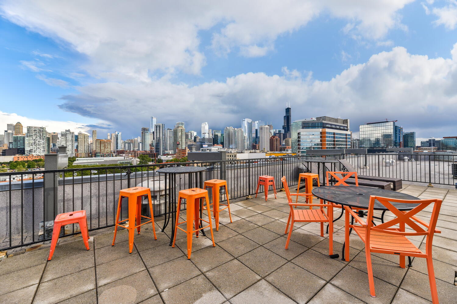 859 West Erie Street, Unit 604 Chicago, IL 60642 - Photo 30 of 32 a view of a terrace with furniture