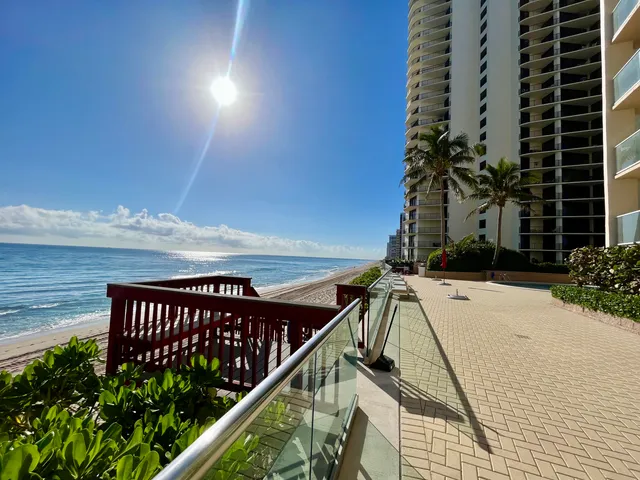 a view of balcony with a potted plant