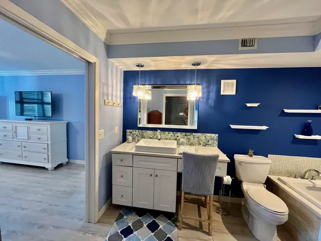 a view of a backyard with a garden