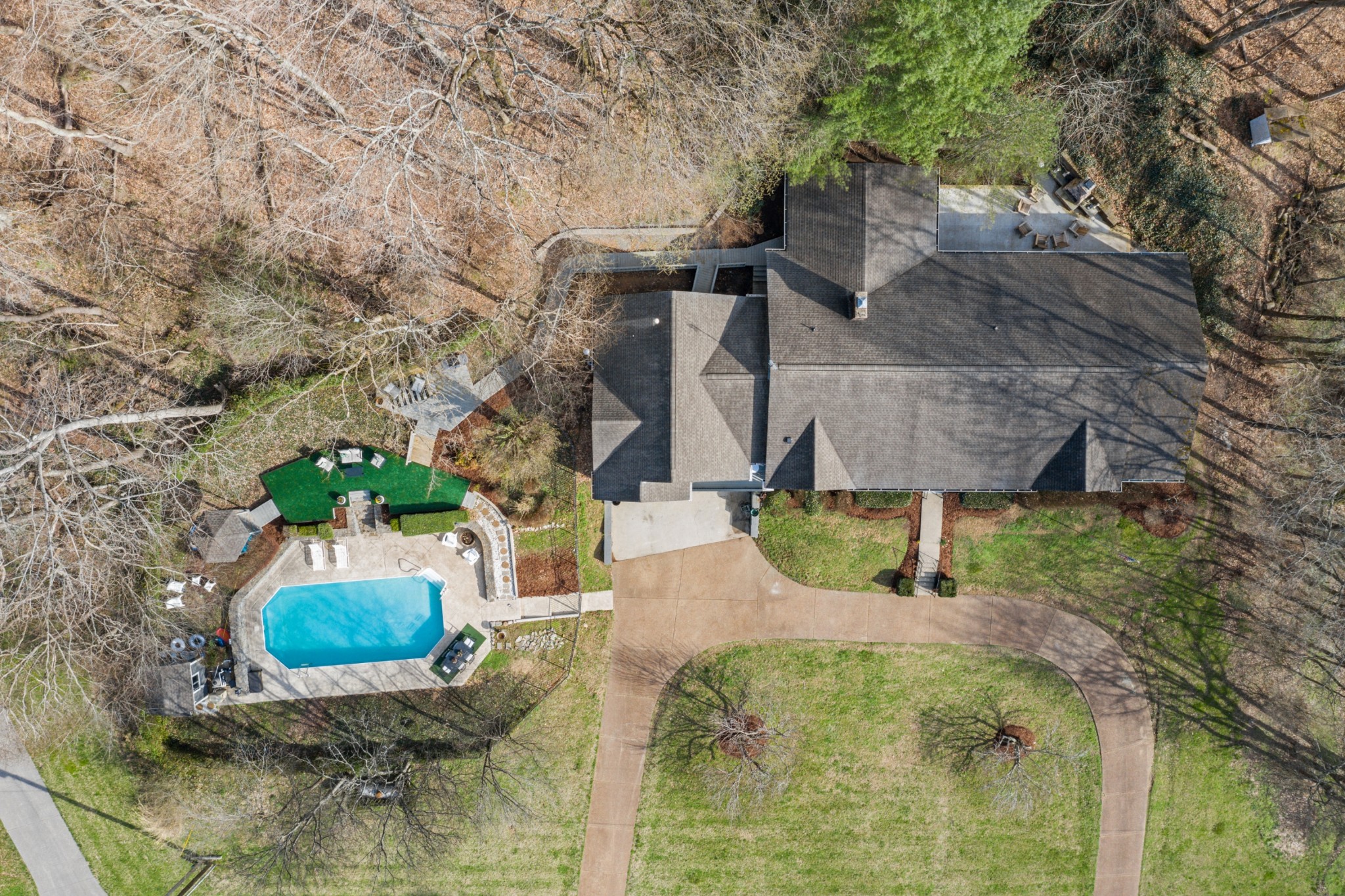 754 High Point Ridge Road Franklin, TN 37069 - Photo 51 of 53 an aerial view of a house with outdoor space