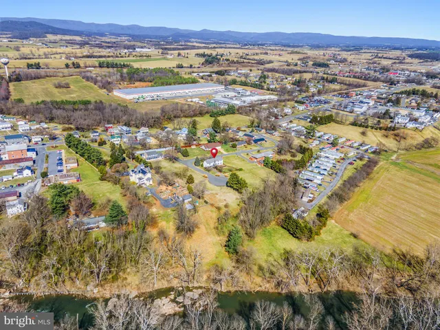 a view of an ocean and a building