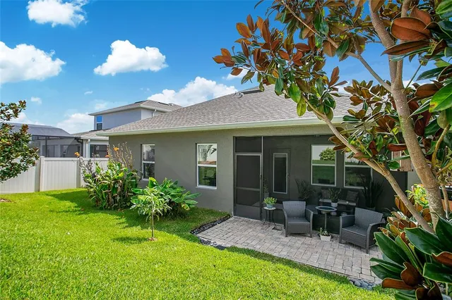 a view of a house with patio