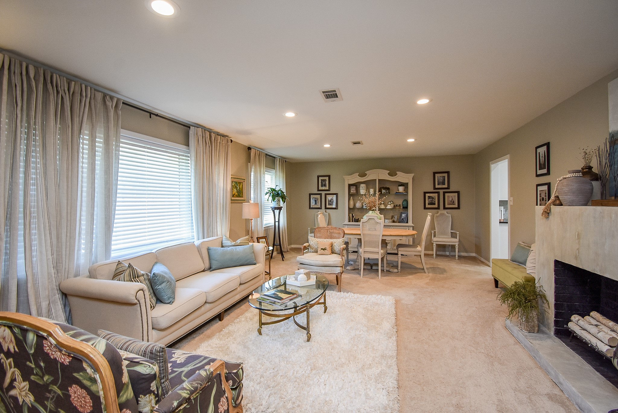 2146 17th Street Hempstead, TX 77445 - Photo 8 of 50 a living room with furniture and a fireplace