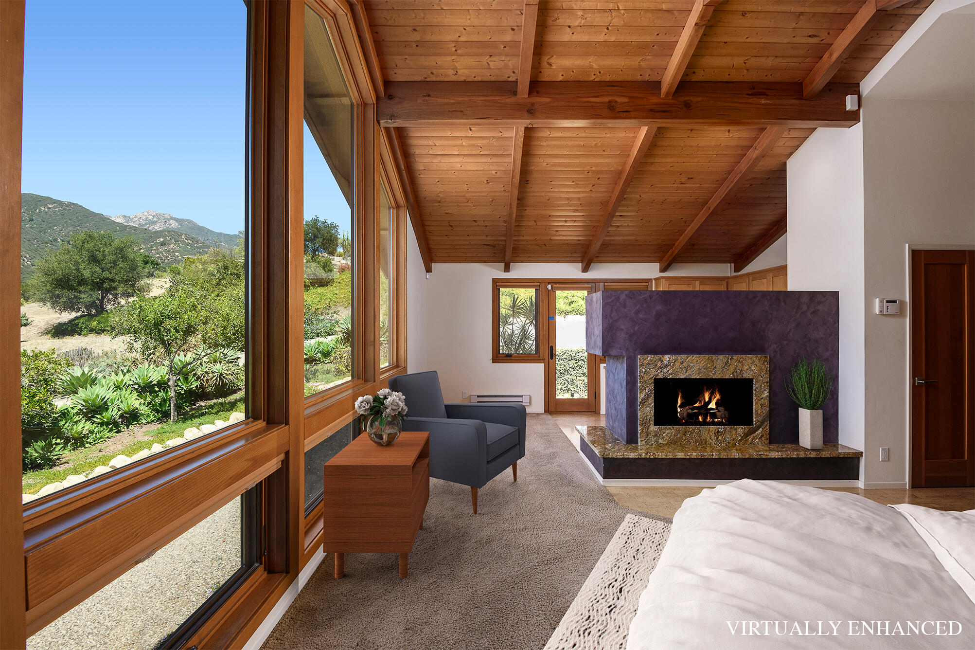 2040 Las Canoas Ridge Way Santa Barbara, CA 93105 - Photo 14 of 57 Primary Bedroom Fireplace