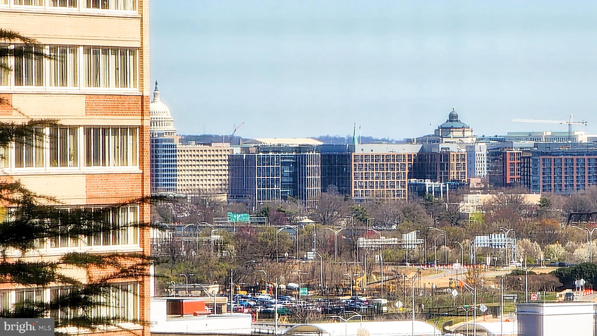 1101 South Arlington Ridge Road, Unit 305 Arlington, VA 22202 - Photo 22 of 57 Zoomed in view from BR of Capitol & Library of Con