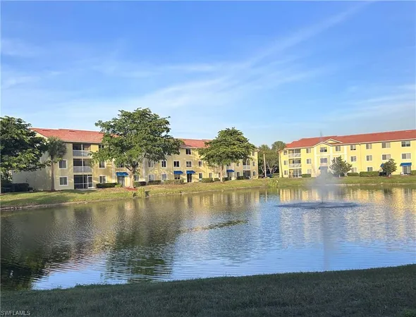 a view of a lake with houses