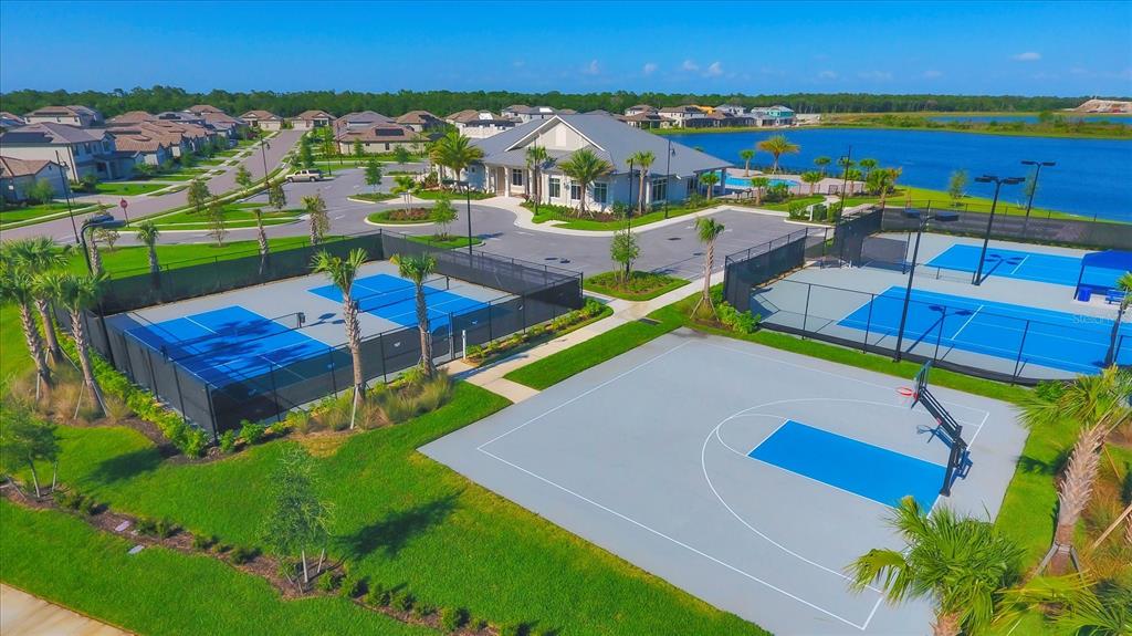 17311 Blue Ridge Place Bradenton, FL 34211 - Photo 51 of 55 an aerial view of a house with a swimming pool outdoor seating and yard