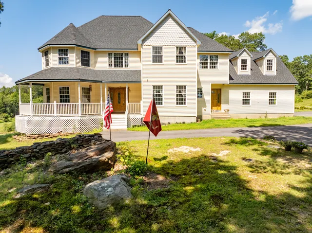 a view of a lake with a mountain