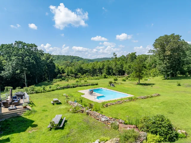 a big yard with lots of green space