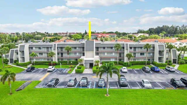 a view of a city in the middle of a yard