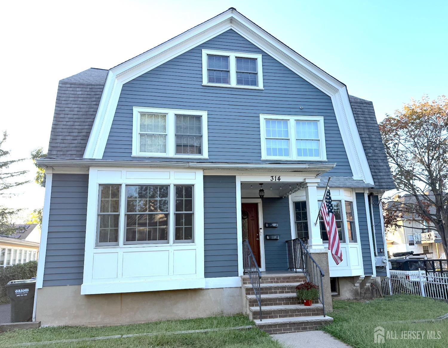 a front view of a house