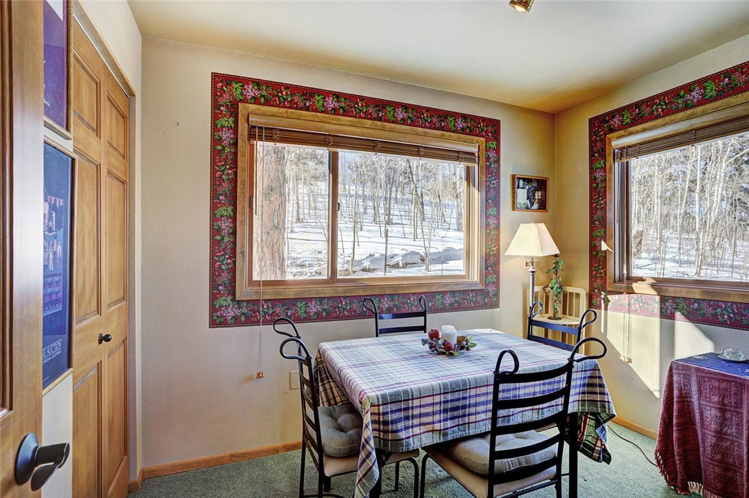4283 Buffalo Ridge Road Como, CO 80432 - Photo 15 of 35 First floor Bedroom used as a dining area. Can be versatile. Change back to a bedroom and use the closet shown to the left.